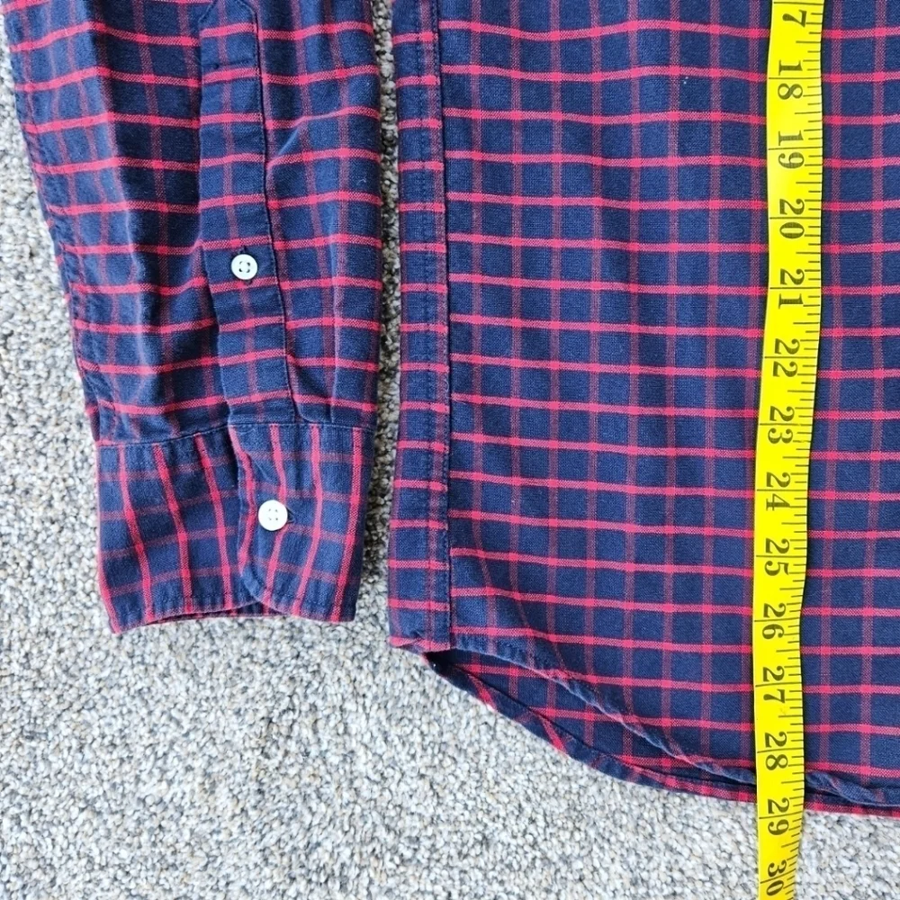 J. Crew Slim Fit Flex Oxford Long Sleeve Button Down Plaid Shirts LOT Mens Large